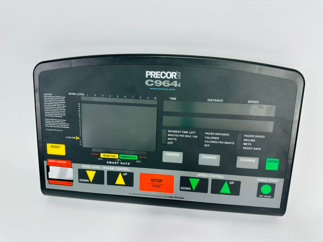 Precor C964i Treadmill Console Overlay 33536 (KP111)